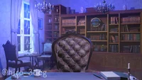 Анимированный фон для стрима: Тихий ночной кабинет