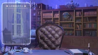 Анимированный фон для стрима: Тихий ночной кабинет