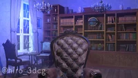 Анимированный фон для стрима: Тихий ночной кабинет