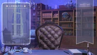 Анимированный фон для стрима: Тихий ночной кабинет