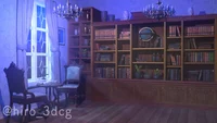 Анимированный фон для стрима: Тихий ночной кабинет