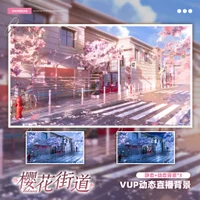 Анимированный фон для стрима Sakura Street