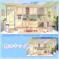 Анимированный фон для стримов Кошачья кухня - Neko no Kitchen