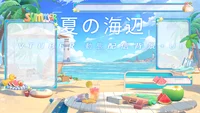 Анимированный фон для стримов Летнее побережье Natsu no Umibe