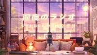 Анимированный фон для стримов Ночное радио (Shinya no Radio)