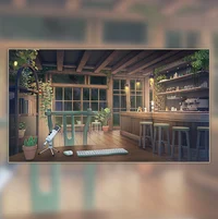 Фон для стримов Aroma of the Woods Cafe