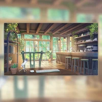 Фон для стримов Aroma of the Woods Cafe