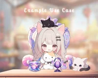 Ассеты для витуберов 5x Kawaii Kittens