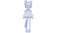 Live2D-модель лисицы Blue Kitten