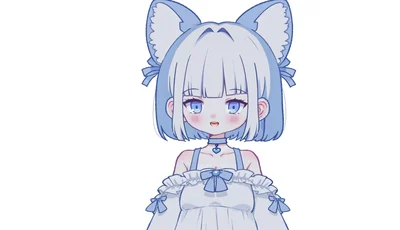 Live2D-модель лисицы Blue Kitten