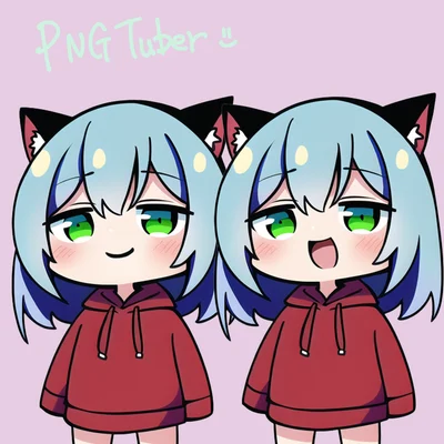 PNGTuber-аватар cat-blue