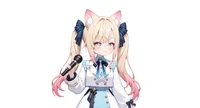 Live2D модель Cat-eared Twin-tail Girl с чиби-формой и сменой причесок