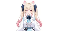 Live2D модель Cat-eared Twin-tail Girl с чиби-формой и сменой причесок