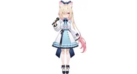 Live2D модель Cat-eared Twin-tail Girl с чиби-формой и сменой причесок