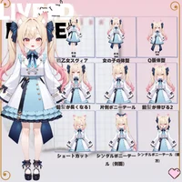 Live2D модель Cat-eared Twin-tail Girl с чиби-формой и сменой причесок