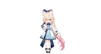 Live2D модель Cat-eared Twin-tail Girl с чиби-формой и сменой причесок