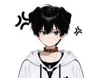 Черноволосый парень-пес Black-haired Boy Dog Character