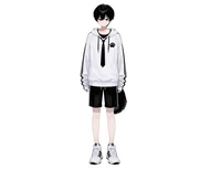 Черноволосый парень-пес Black-haired Boy Dog Character