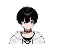 Черноволосый парень-пес Black-haired Boy Dog Character