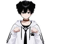 Черноволосый парень-пес Black-haired Boy Dog Character