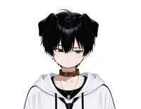 Черноволосый парень-пес Black-haired Boy Dog Character