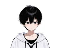 Черноволосый парень-пес Black-haired Boy Dog Character