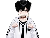 Черноволосый парень-пес Black-haired Boy Dog Character