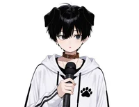 Черноволосый парень-пес Black-haired Boy Dog Character