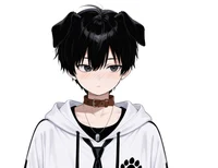 Черноволосый парень-пес Black-haired Boy Dog Character