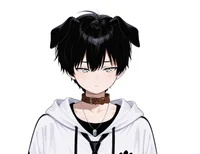 Черноволосый парень-пес Black-haired Boy Dog Character