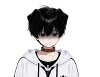Черноволосый парень-пес Black-haired Boy Dog Character