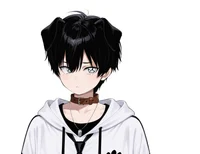 Черноволосый парень-пес Black-haired Boy Dog Character