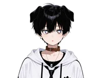 Черноволосый парень-пес Black-haired Boy Dog Character