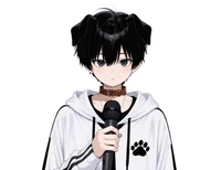 Черноволосый парень-пес Black-haired Boy Dog Character