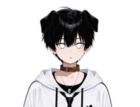 Черноволосый парень-пес Black-haired Boy Dog Character