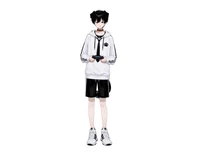 Черноволосый парень-пес Black-haired Boy Dog Character
