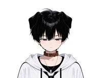 Черноволосый парень-пес Black-haired Boy Dog Character