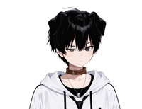 Черноволосый парень-пес Black-haired Boy Dog Character