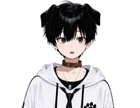 Черноволосый парень-пес Black-haired Boy Dog Character