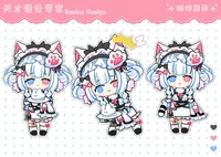 Live2D-модель Chibi Cyberpunk Maid
