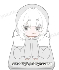 Чиби Live2D-модель в пижаме Barrel