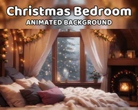 Анимированный фон для стрима Christmas Bedroom