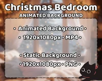 Анимированный фон для стрима Christmas Bedroom