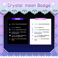 Бейджи для стрима Crystal Moon