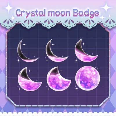 Набор бейджей Crystal Moon (Twitch)