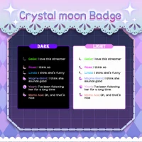 Набор бейджей для стрима Crystal Moon