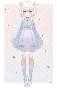 Кастомизируемая Live2D-модель кошкодевочки Chikuwa-chan в стиле Jirai Kei