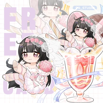 Live2D-модель Desserts Bear Pajama (чиби)