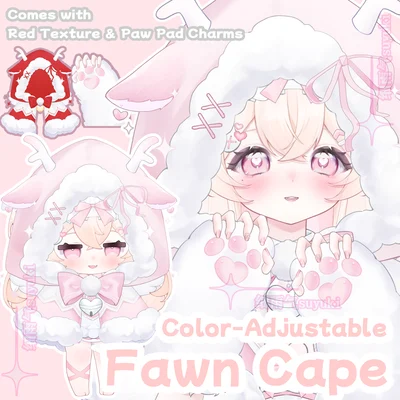 Накидка олененка Fawn Cape и ассет лапки для VTube Studio
