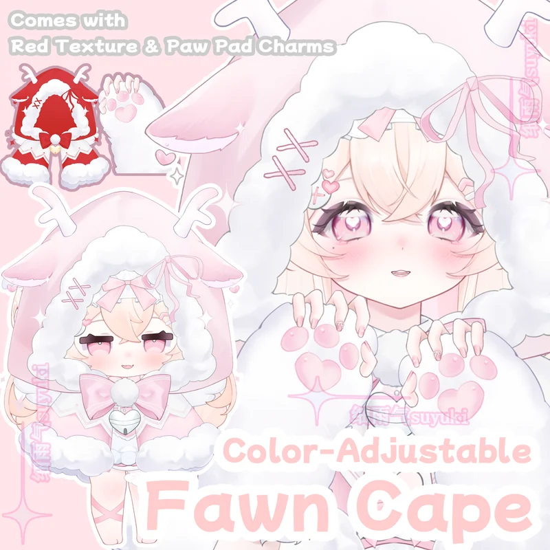 Накидка олененка Fawn Cape и ассет лапки для VTube Studio